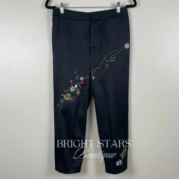 Rare Embroidered Cropped Pants ALT ASO Rachel Green Friends & Monica ALT - Picture 4 of 7